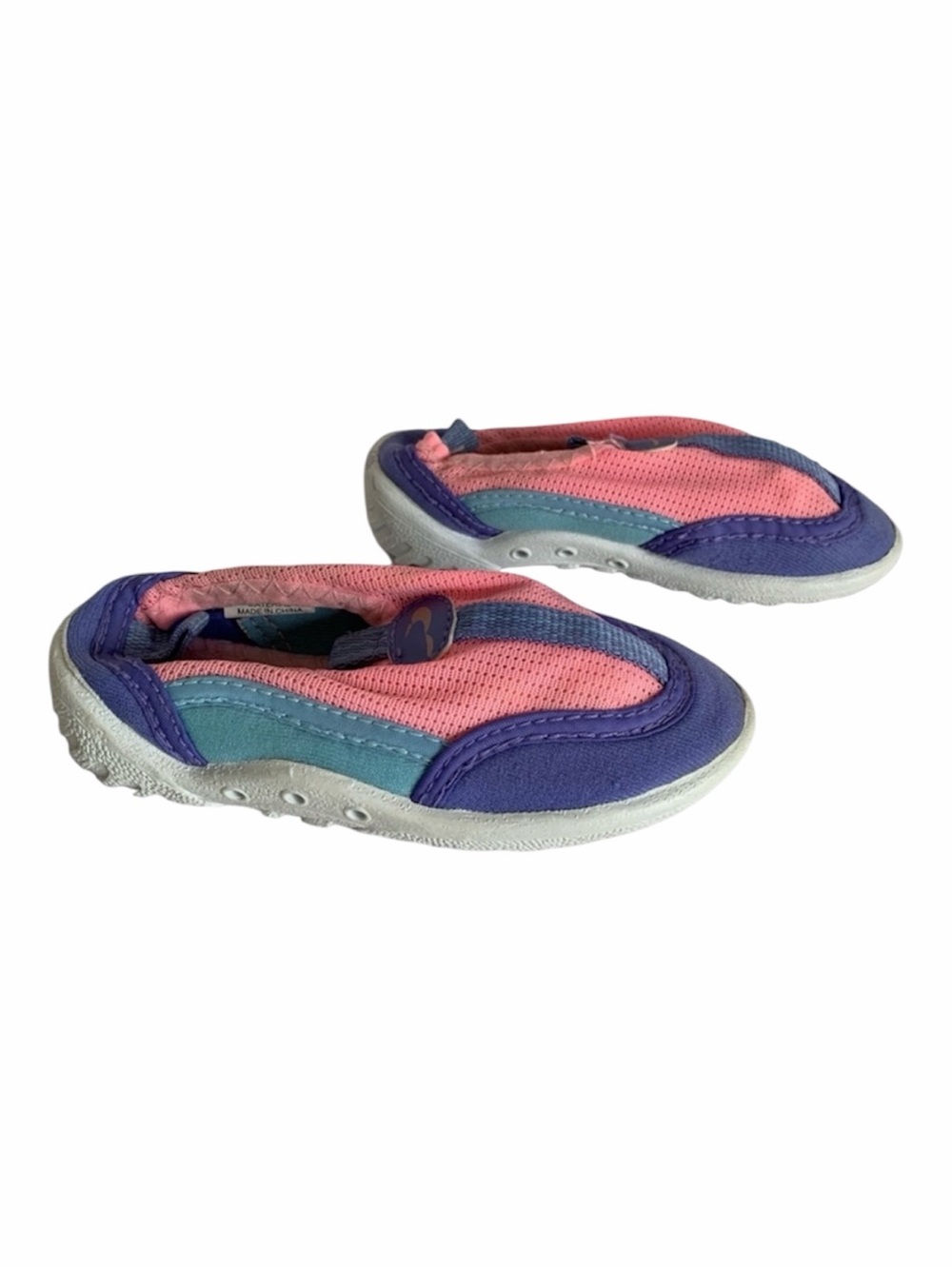 Prospirit Water Shoes Baby Girls Size 7 Blue Pink Pool Rubber Non-Slip Bottom